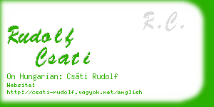 rudolf csati business card